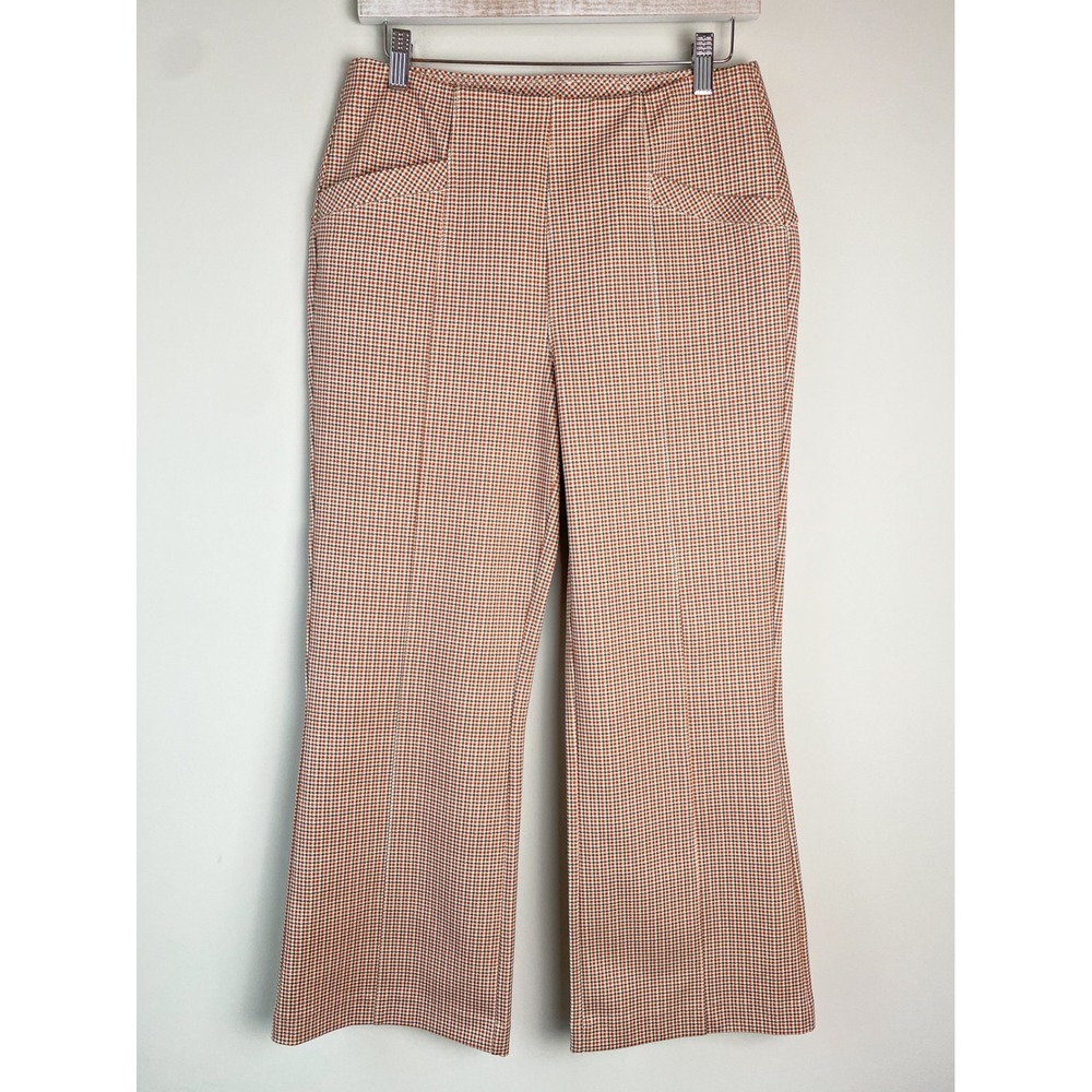 Liverpool Womens Stella Kick Flare Pants 8 Check Lava Flow Pull On Academia - Picture 2 of 12